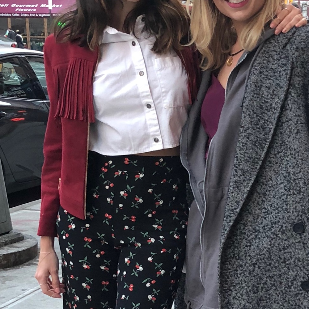 Zadig & Voltaire Red suede fringe jacket - Picture 4 of 8